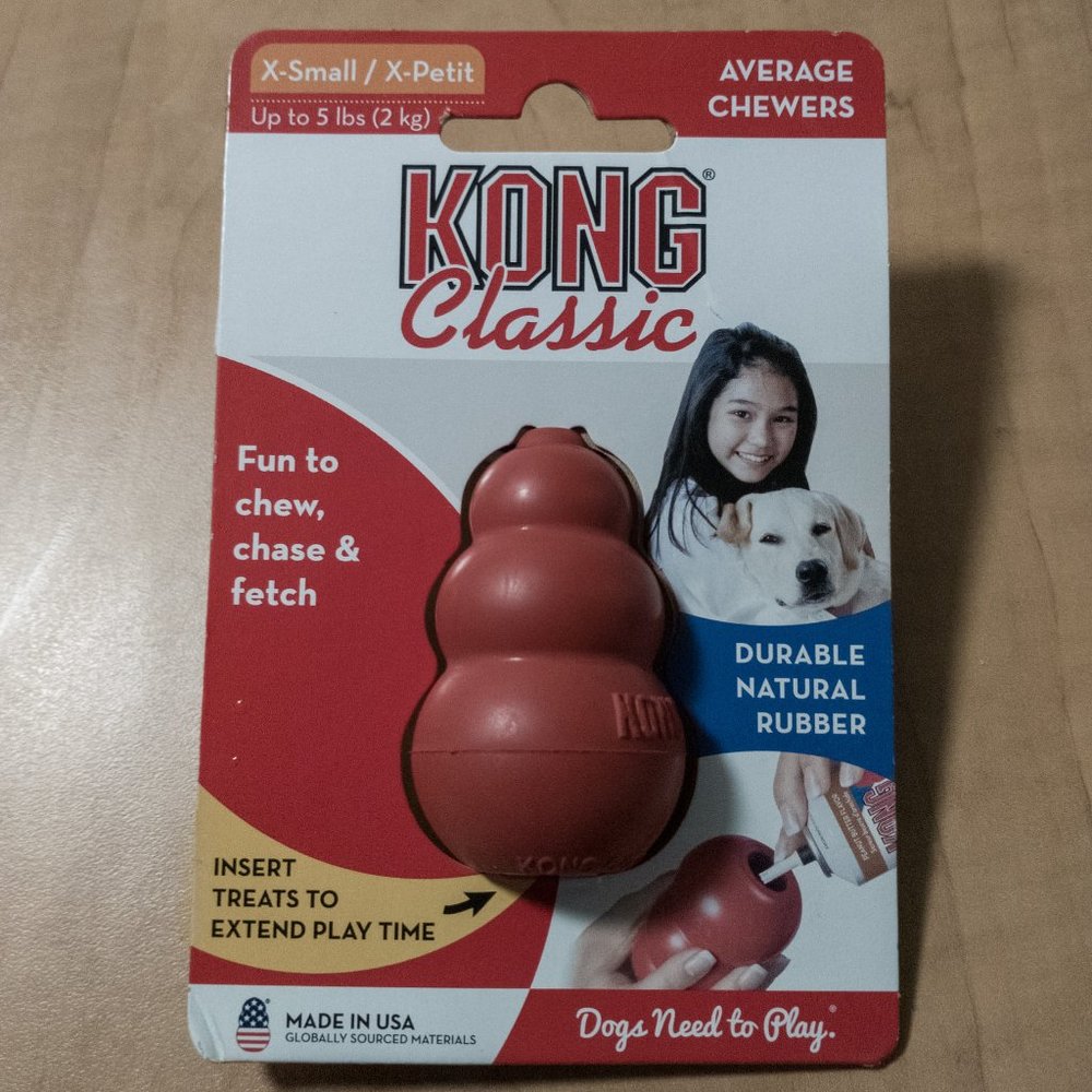 Kong Classic Dog Toy XS (For dogs up to 5 lbs) NWT